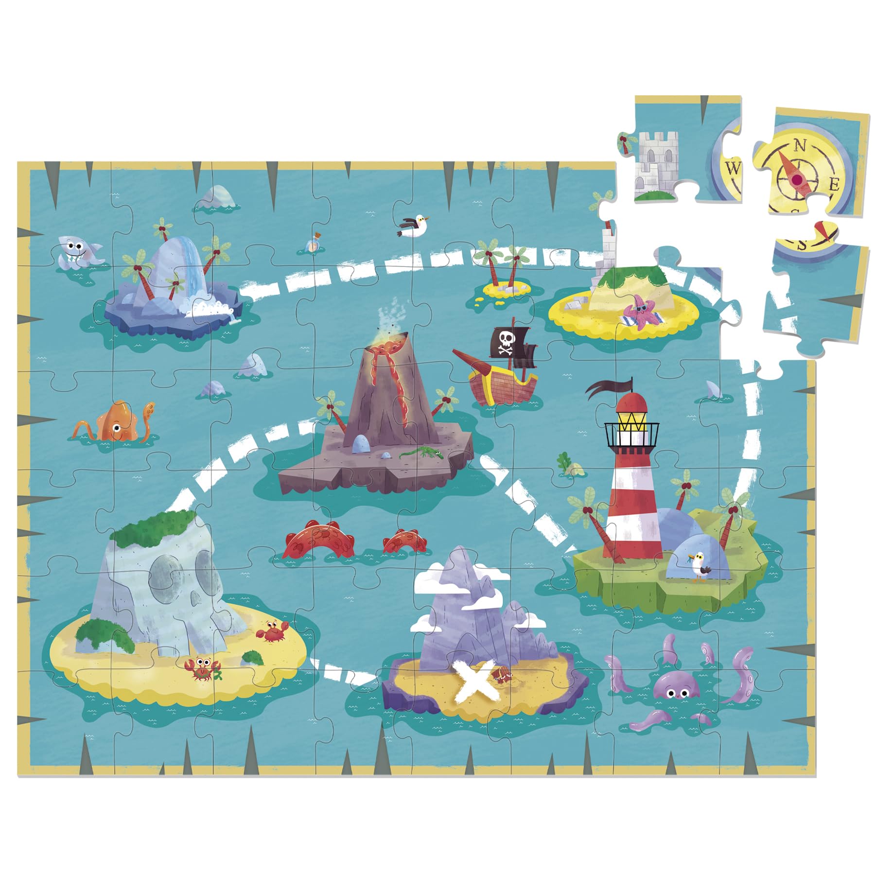 Goula Puzzle XXL Piratas - para niños a Partir de 4 años