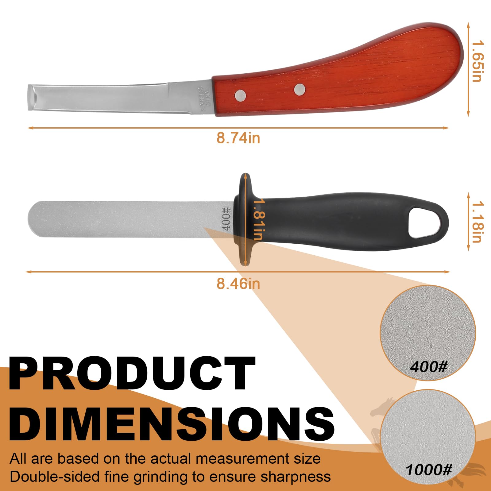 Horse Hoof Knife & Sharpener Kit -6 Horse Hoof Knife & Sharpener Kit -6