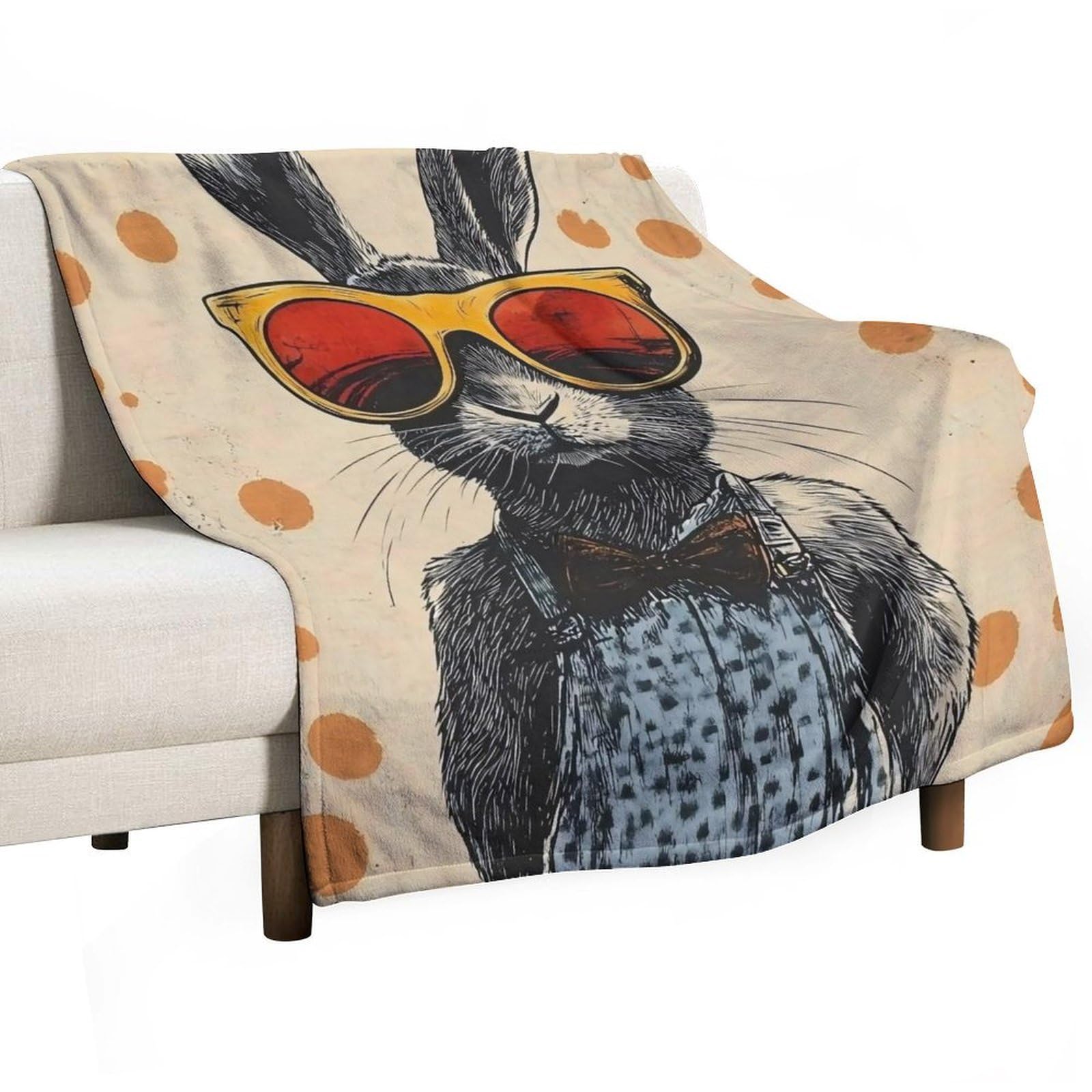 YHGSREUOH Cute Bunny (3) Flannel Blankets Fleece Soft Throw Lightweight Plush Gifts for Couch, Bed, Cozy Sofa Plush, Chair, Lovers 175x200cm(70x80in)