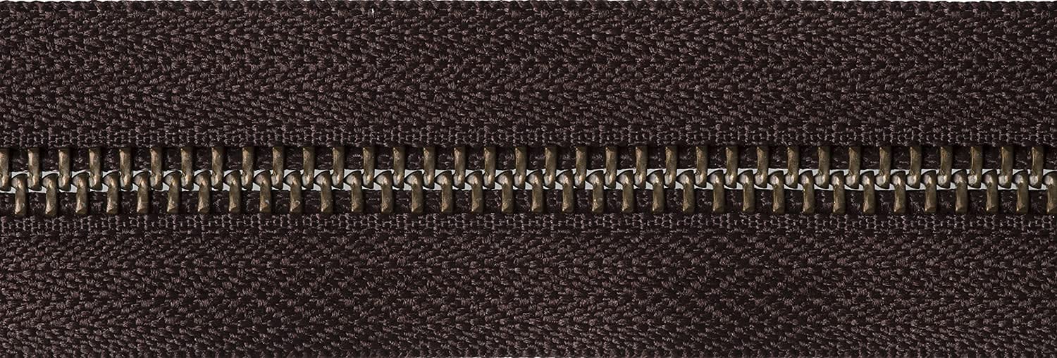 YKK Open Ended Zip, No. 570 Brown, 66 cm Length - Image 2