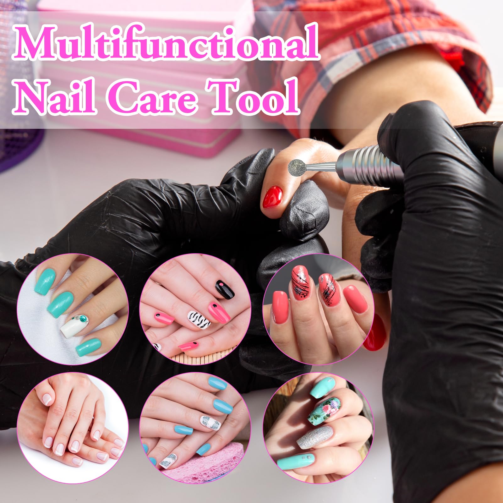 Set di punte per fresa per unghie rotonde, forma sferica, per la pulizia delle cuticole, trapano professionale e sicuro per cuticole per manicure salone per la rimozione delle cuticole pedicure