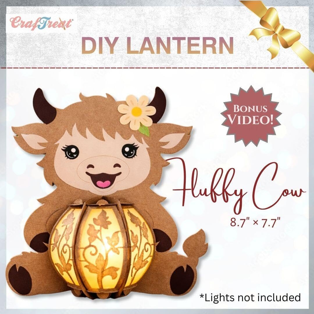 DIY Fluffy Cow Paper Lanterns by Craftreat