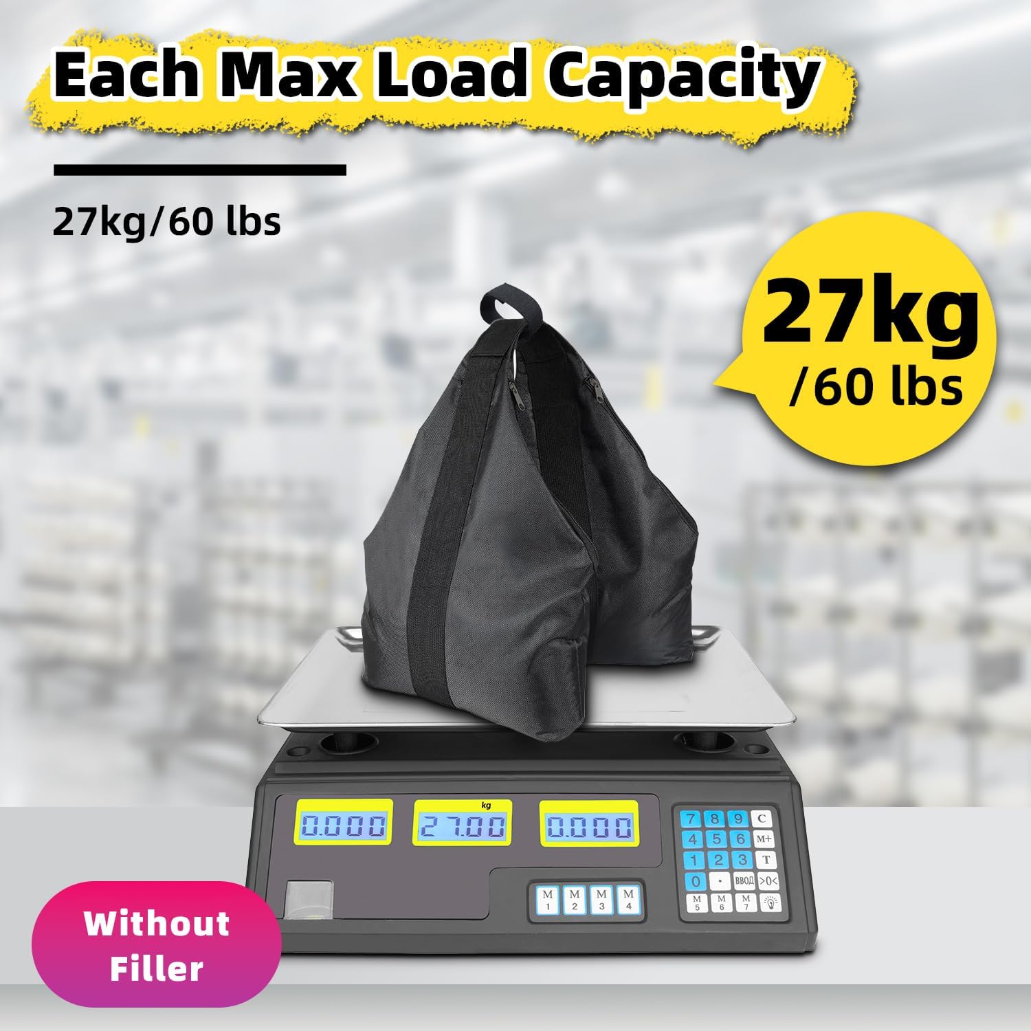 Canopy Weights Sandbags Set of 4，Extra Large Heavy-Duty 1680D Pop Up Tent Sand Bags for Instant Outdoor Sun Shelter Canopy，Patio Umbrella（Without Sand）