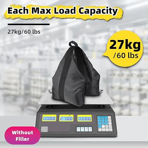 Miniatura 10 de Bolsas de peso para toldo (120 libras) para tienda de campaña desplegable 1680D, bolsas de arena para toldo de patas resistentes para exteriores