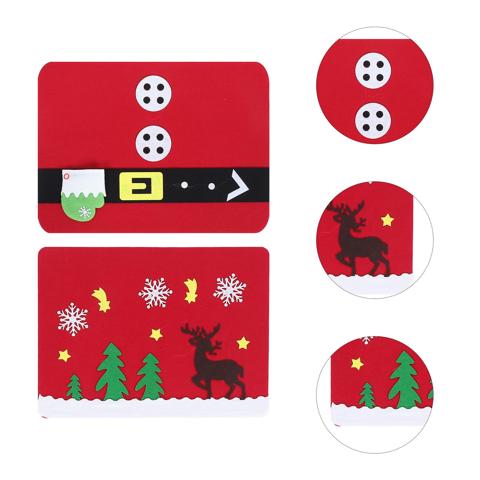 PRETYZOOM 4 Piezas Manteles Individuales para Navidad con Diseño Festivo para Mesa de Hogar y Hotel para Decoración Navideña y Protección de Superficies