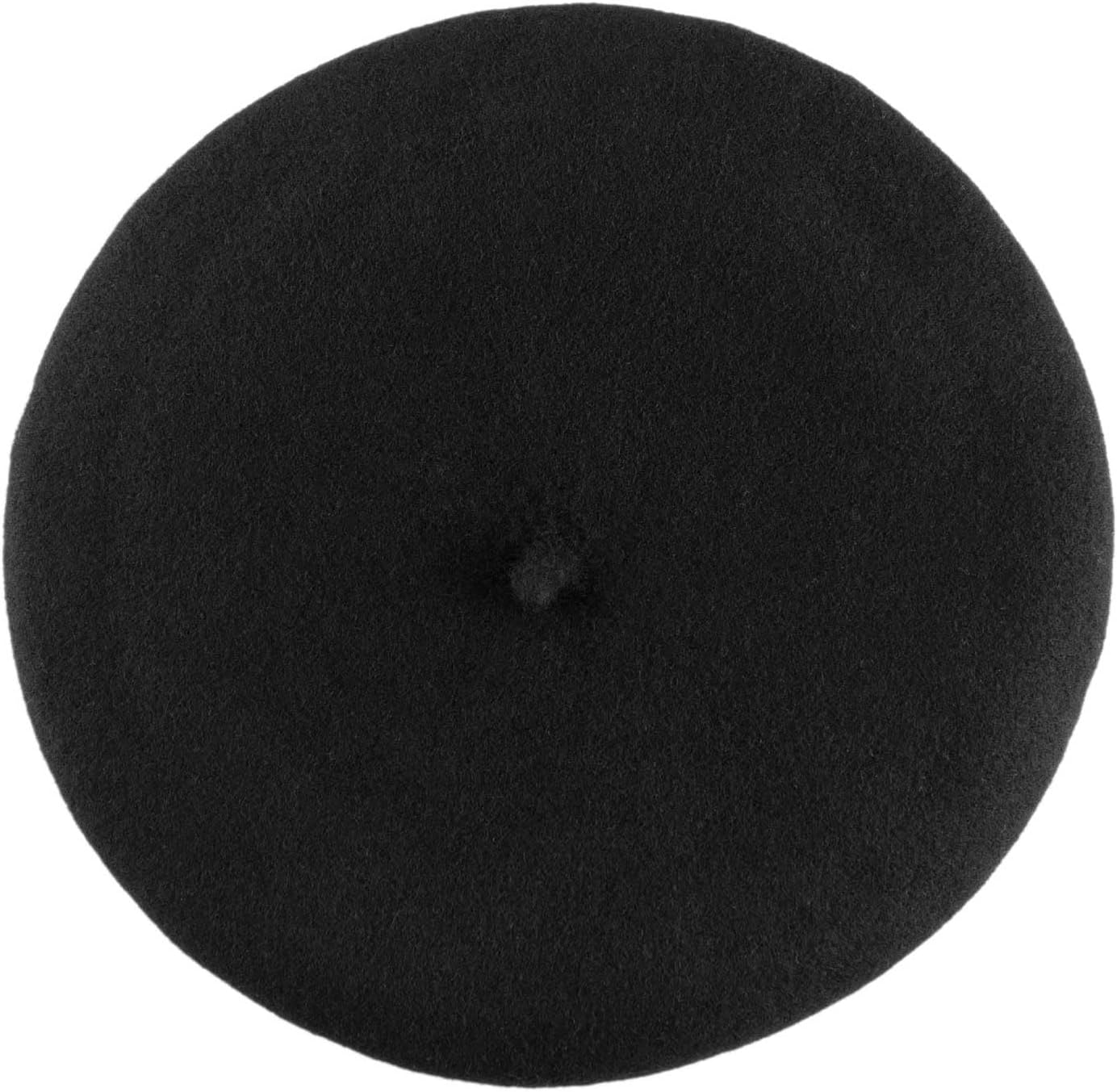 Eros Basque Beret, Authentic French Beret, Fine Felted Wool, Naturally Water Repellent Noir