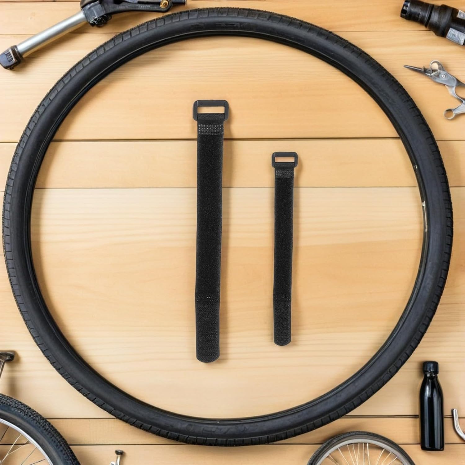 12pcs Adjustable Nylon Bike Rack Securing Straps with Quick Installation for Bike Wheel and Gear Stabilizer, for Hiking and Camping Transport Accessories
