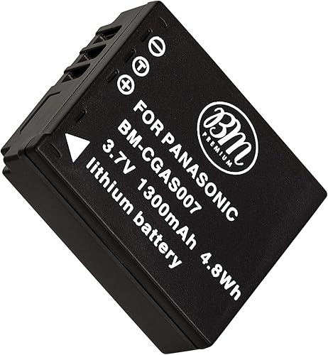 Batería de repuesto CGA-S007 para cámara digital Panasonic Lumix DMC-TZ1 DMC-TZ2 DMC-TZ3 DMC-TZ4 DMC-TZ5 DMC-TZ11 DMC-TZ15 DMC-TZ50 y más