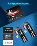 HOOVO 4S Lipo Batterie 14,8 V 6500 mAh 120 C RC Batterie Étui Rigide avec Prise XT90 pour RC Buggy Truggy Crawler Monster Car Boat Racing Drone UAV Drone FPV Hobby (2 Paquets) - 7