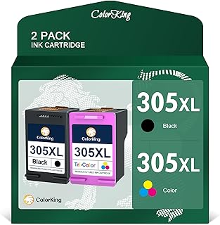 305 Ink Cartridges Black and Colour, 305XL Ink Cartridges Replacement for HP 305XL for HP 305 Ink for Envy 6020 6000 6032 DeskJet 2700 2710 2720 2724 Plus 4100 4120 4130 Pro 6400 6420 6430
