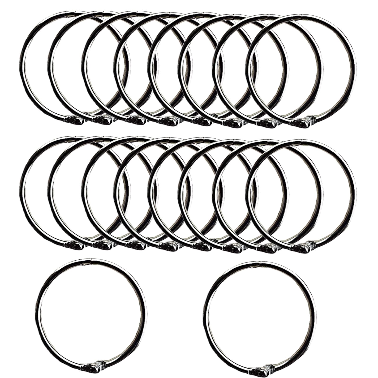 Ringbindung, Binderinge, 20 Stück, Metallbuch, glatt und solide, kleine DIY-Binderinge for Papierkarten, Schule, Büro, Zuhause, Bindering