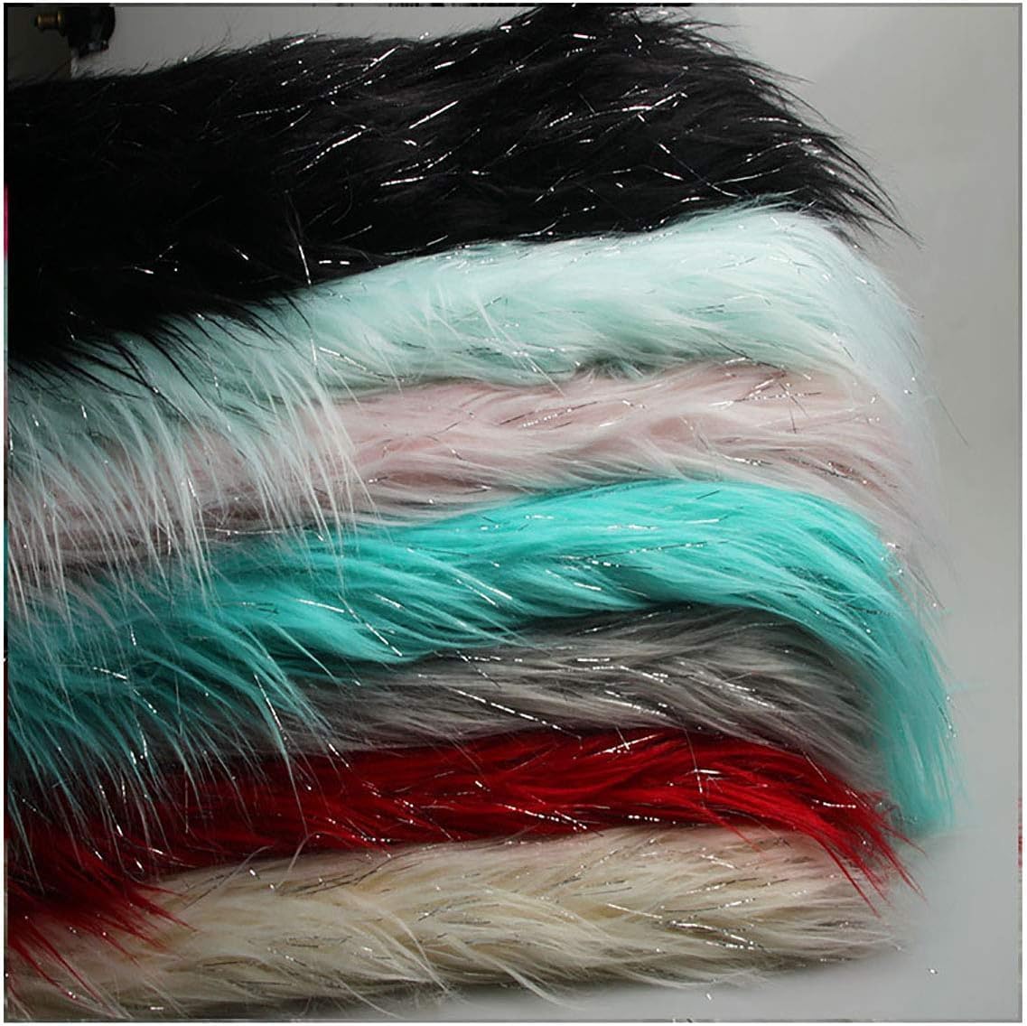 光沢のあるフェイクフォックスファープラッシュ70mm生地、DIYクラフト用、無地ファークロスファー、衣類装飾、写真小道具、背景幕、コ