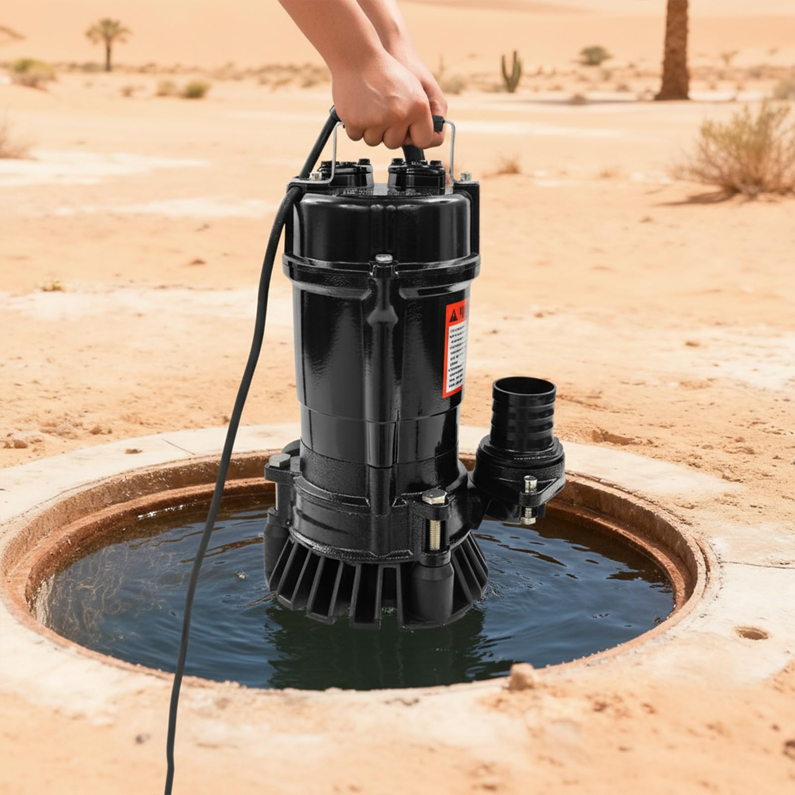 Bomba sumergible negra de 750 W, bomba de agua de 18 m de altura de extracción, bomba de aguas residuales, 19 m³/h, bomba sumergible con función de succión, para piscina, sótano, drenaje