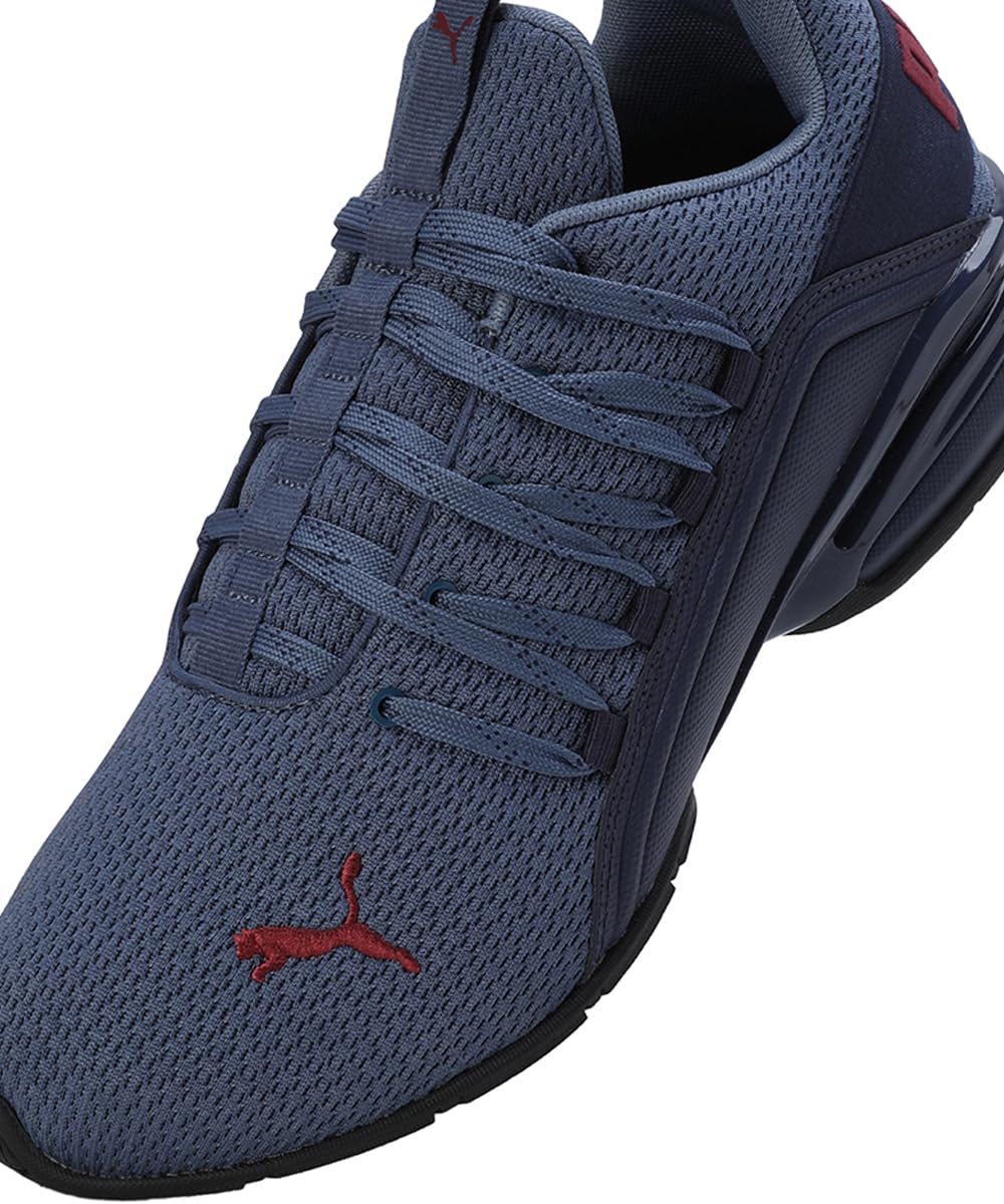 PUMA Chaussures de Running Axelion Refresh Homme 43, Navy Inky Blue Dark Jasper Red