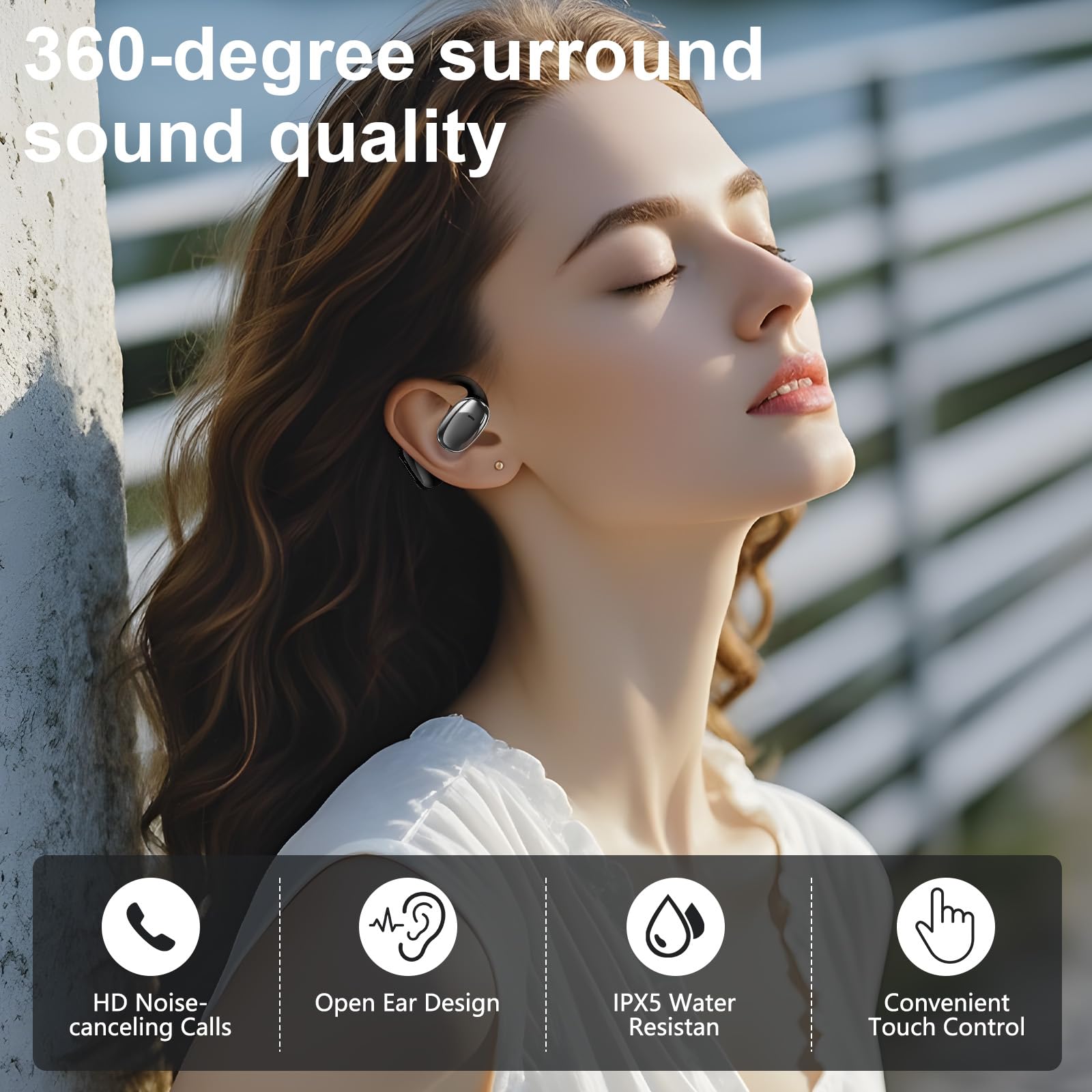 TUINYO Cuffie di traduzione AI - 3 modalità di traduzione intelligenti, supporto vocale in tempo reale supporta 135 lingue, IPX5 impermeabile, comunicazione senza sforzo in viaggio e business