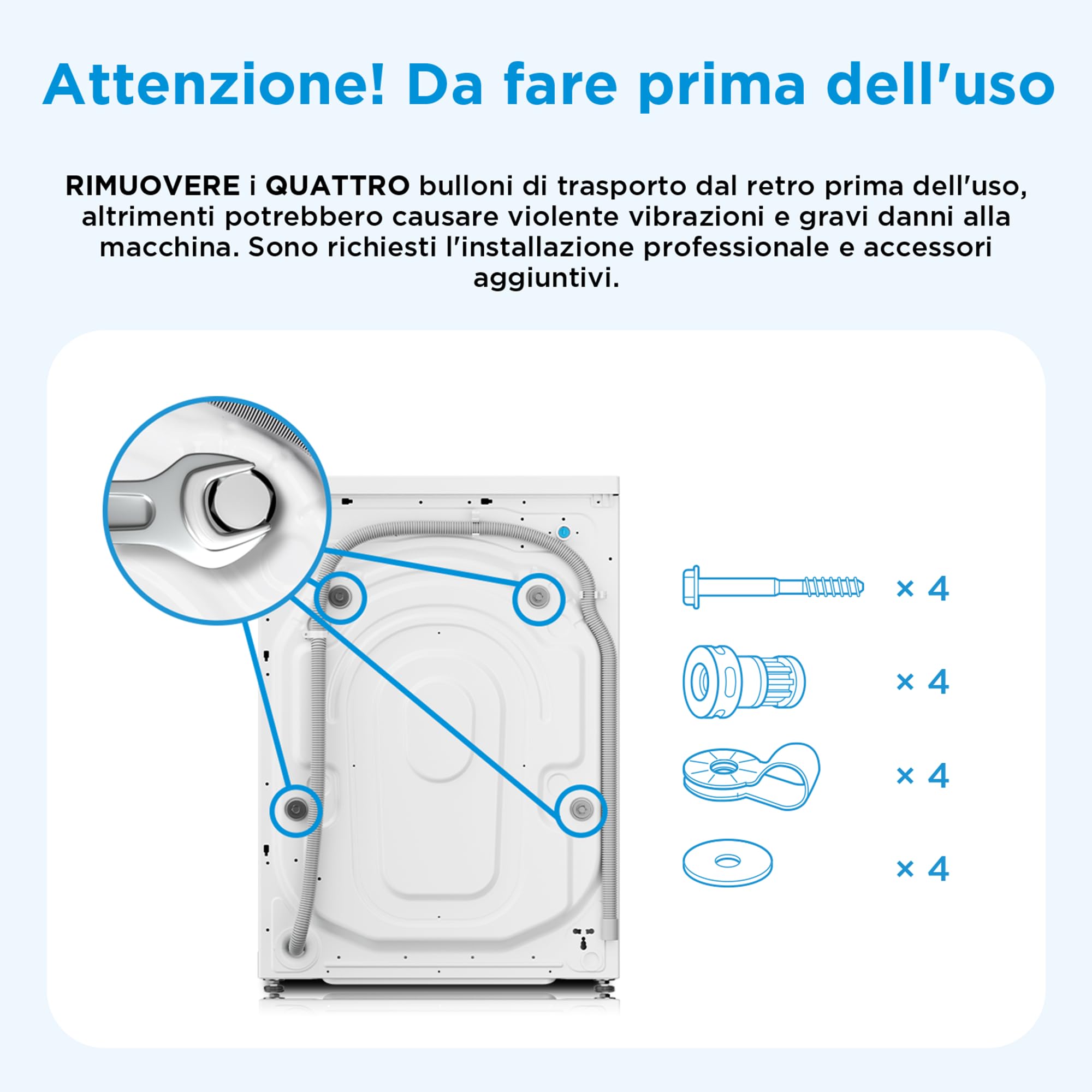 Midea MF10EW70B Lavatrice Slim Carica Frontale, 7 kg, 1400 Giri, Classe A, Vapore, Motore BLDC, Programma Rapido, Varie Temperature dell'Acqua, White