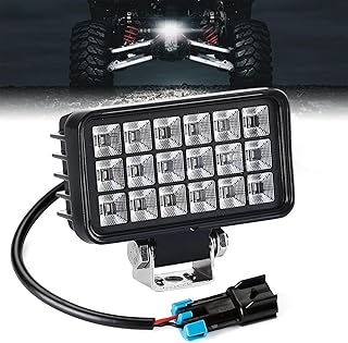 Upgraded Backup Light with Switch Compatible with Ranger XP 1000, 36W Reverse Light Rear LED Kit Compatible with 2018-2025 Polaris Ranger 1000 XP/Crew, 4.4×2.4 Inches