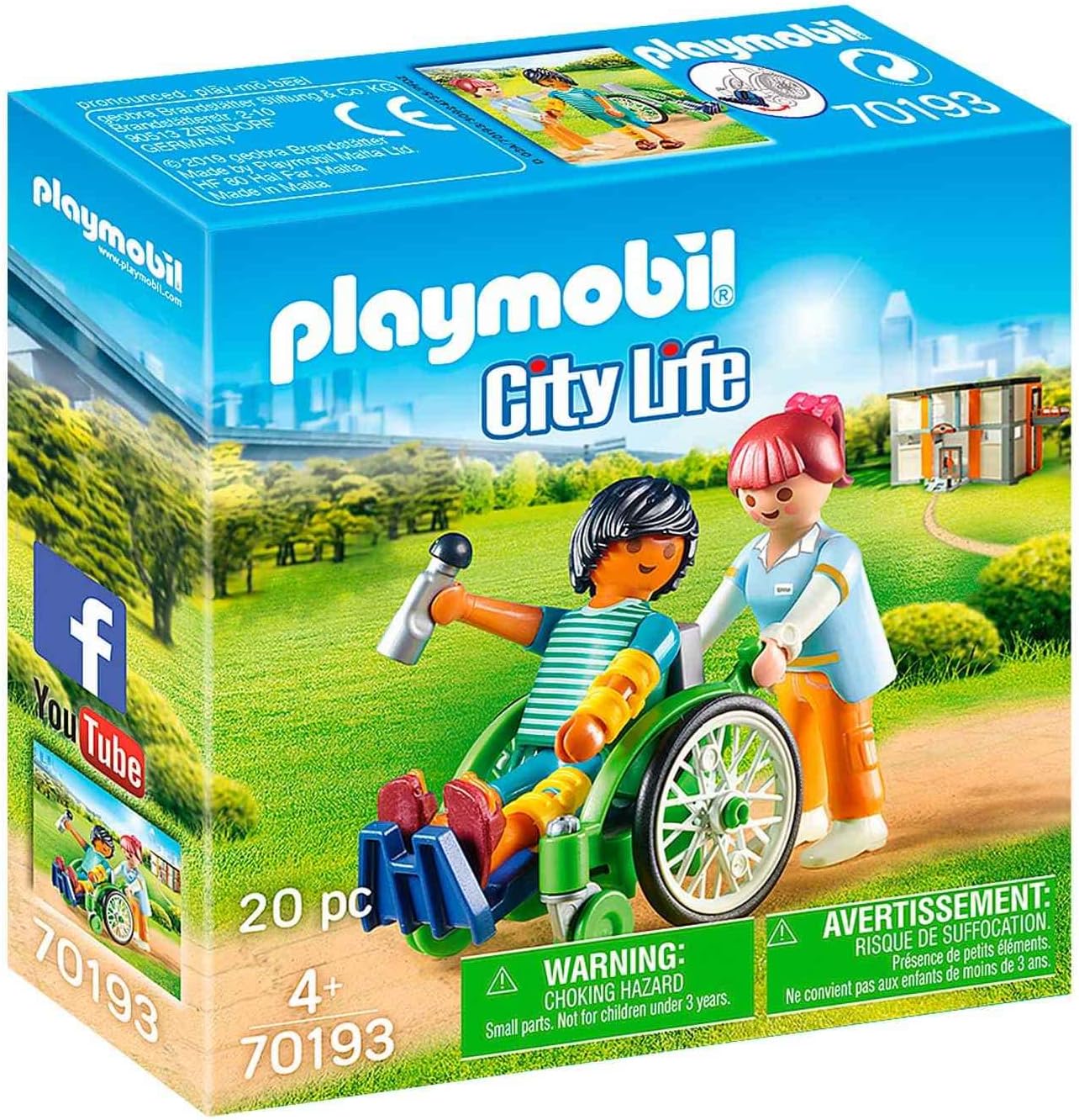 70193 City Life Hospital Patient in WheelchAir, for Children Ages 4+, Fun Imaginative Role-Play, PlaySets Suitable for Children Ages 4+