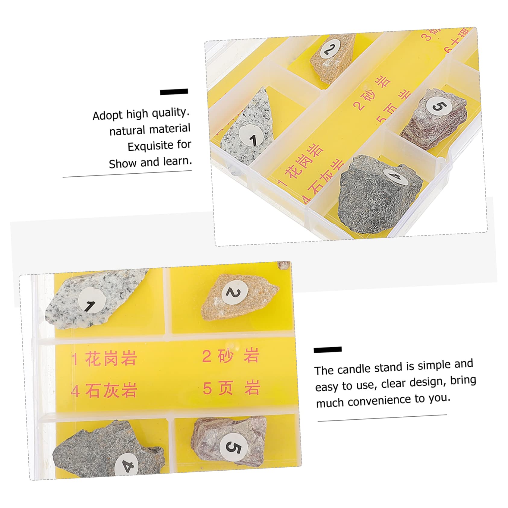 OUNONA 1 Set Natural Mineral Stone Specimens Ore Stone Sample Teaching Tool for School