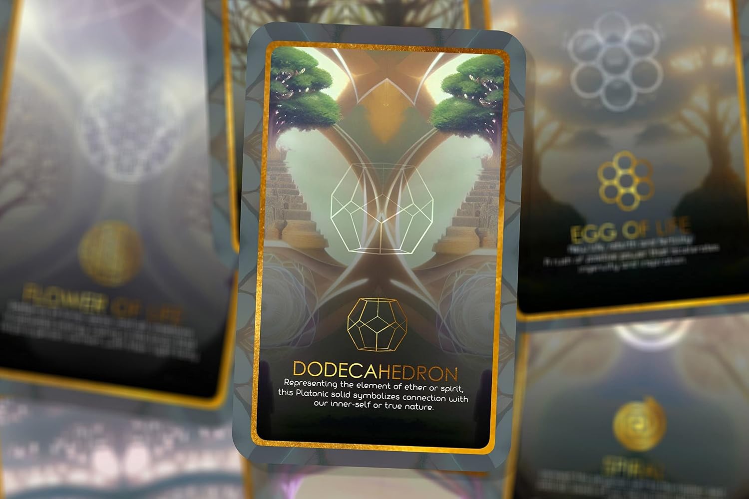 Ibiza Tarot Sacred Geometry Oracle Cards | Fortune Telling Tarot Cards Deck for Beginners | Authentic Tarot Reading Experience - Set of 22 Cards