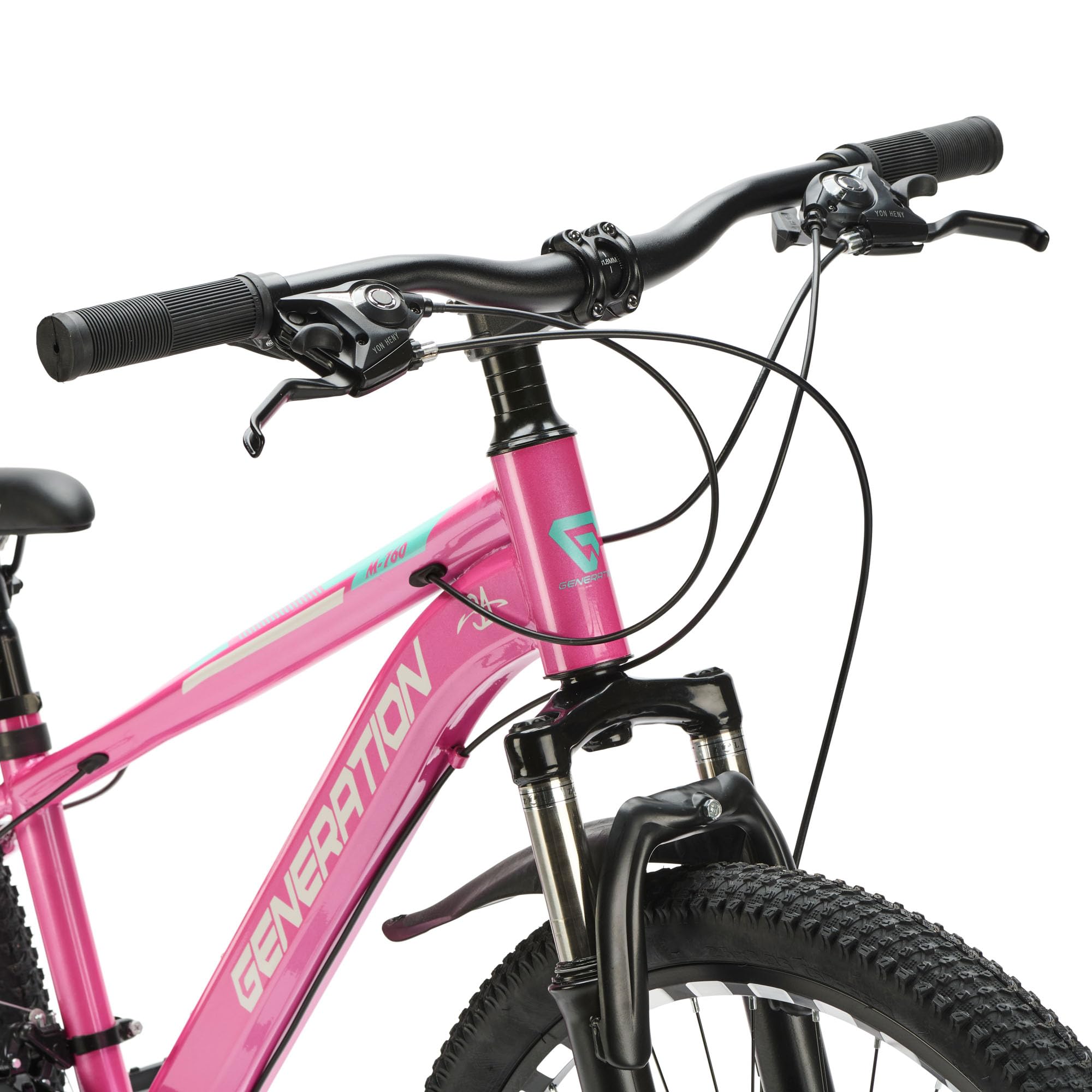 Generation M-760 Mountainbike 26 Zoll - Kinderfahrrad mit Schutzblechen - Scheibenbremsen - 21 Gänge - Rosa