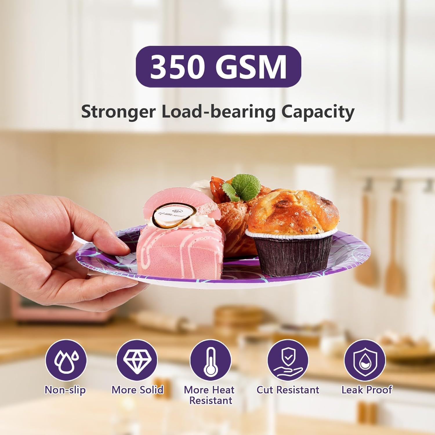 96Pcs Spider 5th Birthday Party Supplies Purple Spiderweb Party Plates and Napkins Disposable Ghost Cartoon Tableware Set for Kids Birthday Halloween Hero Theme Decorations, Serves 24