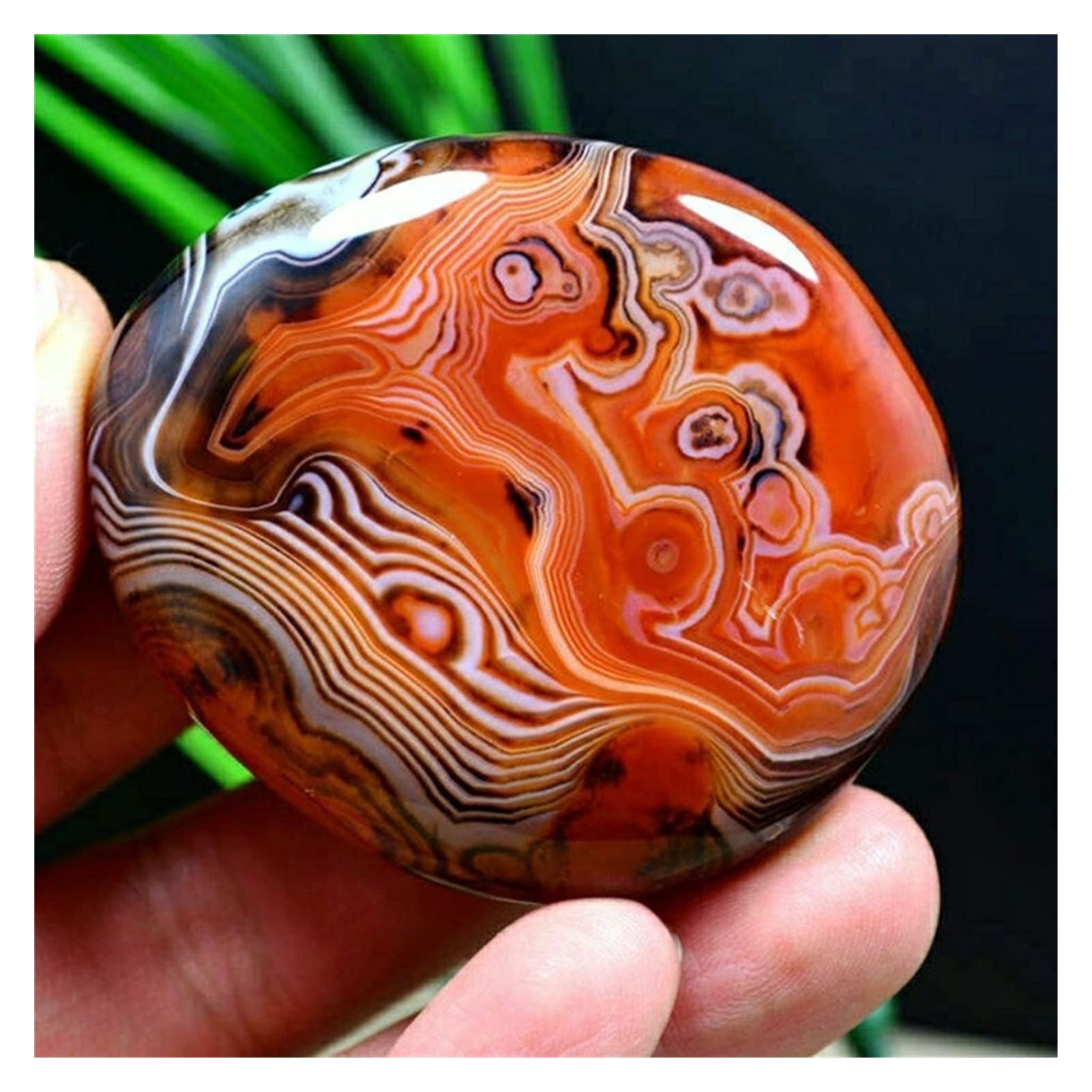LQYXGS Crystal Stone Home Decor Natural Red Agate Quartz Crystals Stone Healing Mineral Specimens Decoration(200-220g)