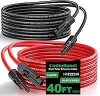 Vista 11 de Oududianzi Cable de extensión solar de 30 pies 10 AWG, cable solar, cable fotovoltaico de cobre estañado calibre 10, cables de panel solar
