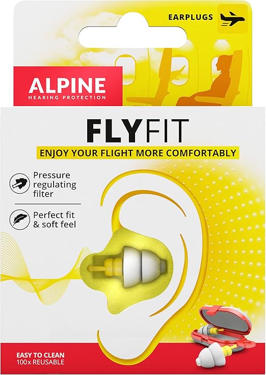 Alpine Hearing Protection FlyFit Airplane Ear Plugs Pressure