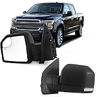 Vista 13 de Espejo Lateral del Lado del Pasajero Derecho con Ensamblaje de Vidrio de Punto Ciego Compatible con Ford F150 2015-2020 Con Luz de Giro Eléctrica 6