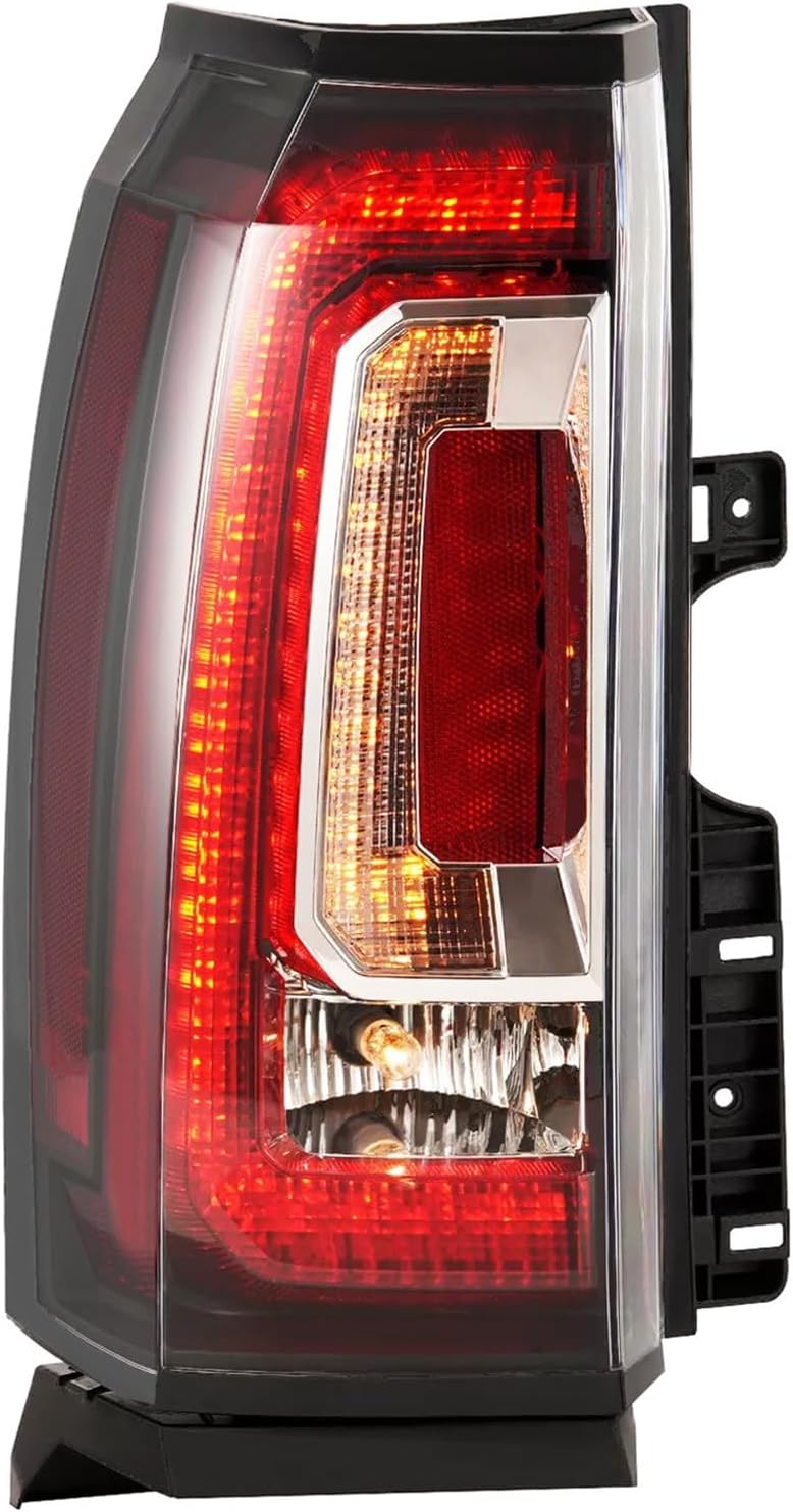 Tail Light Assembly Compatible with GMC Yukon XL 2015 2016 2017 2018 2019 2020, LED Type Brake Rear Lamp Replacement for GM2800268 84536242 23380459, Clear Lens, Left Driver Side