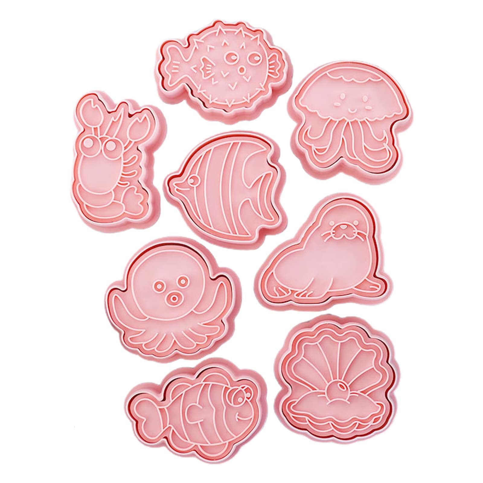 PANGBOER Of 8 Biscuit Molds Cookie Molds Animal Shape Biscuit Cutter Cookie Tool Suitable for Baking Enthusiasts Present for Baking