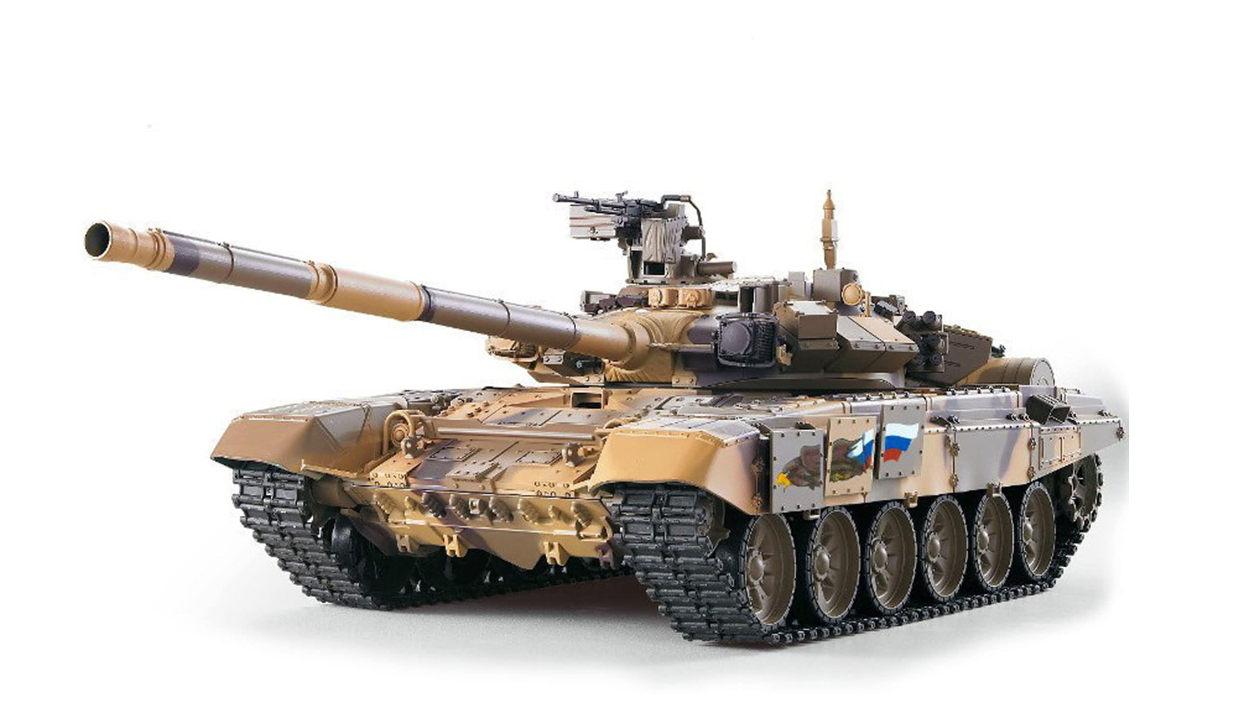 Tanque RC Rusia T90 1:16 con humo&sonido y engranaje de acero -2,4 GHz - V7.0