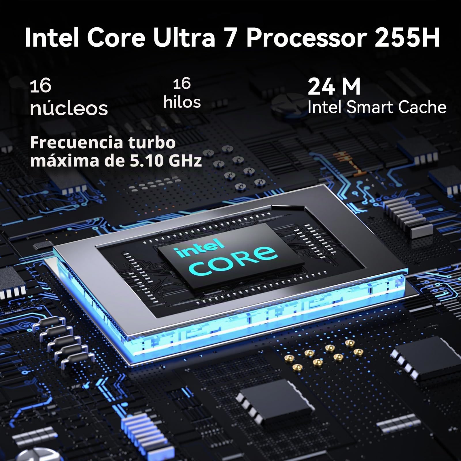 Intel NUC 15 Pro, para ASUS NUC 15 Pro Mini PC – Ultra 7 255H, 32GB RAM & 1TB SSD, Win 11 Pro, Wi-Fi 7 & BT 5.4 | PC Profesional para educación, Oficina, Digital Signage, POS & PYME