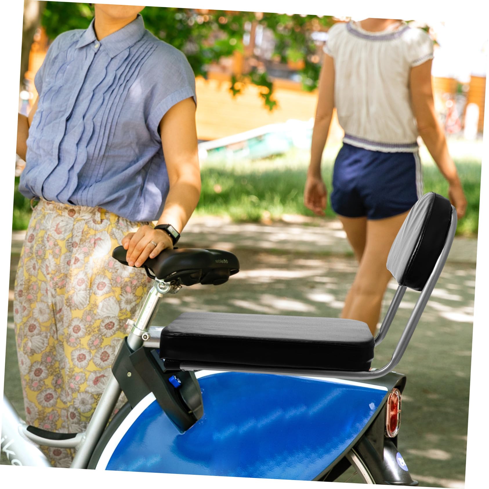 Hemobllo Fahrrad Rücksitz mit Rückenlehne aus Schwamm und Stahl und Schnelltrocknend Geeignet für Elektro und Klappräder Komfort für Familie und Kinder