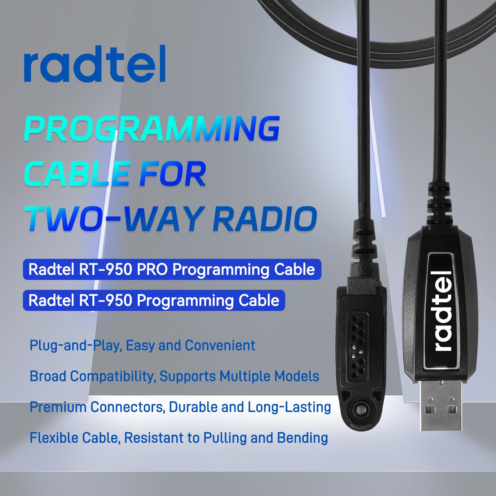 radtel USB Programming Cable RT-950 RT-950 Pro Handheld Radio transceiver