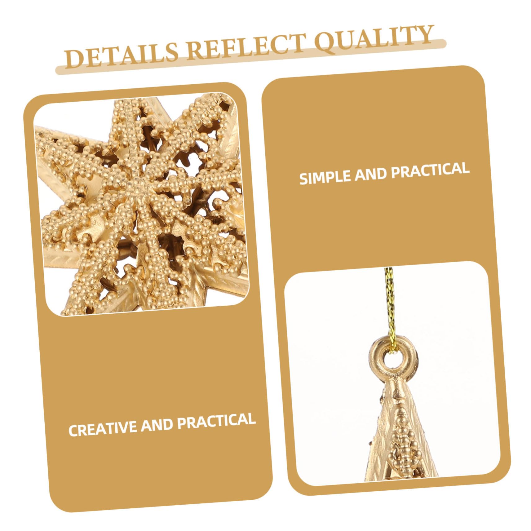 Alipis 5 Set Ciondolo Stella Dorata D'oro Ornamenti Di Natale Stella Decorazioni Da Appendere All'albero Di Natale Ciondolo Glitterata Peluche Stelle Plastica Golden 6 Pezzi * 5