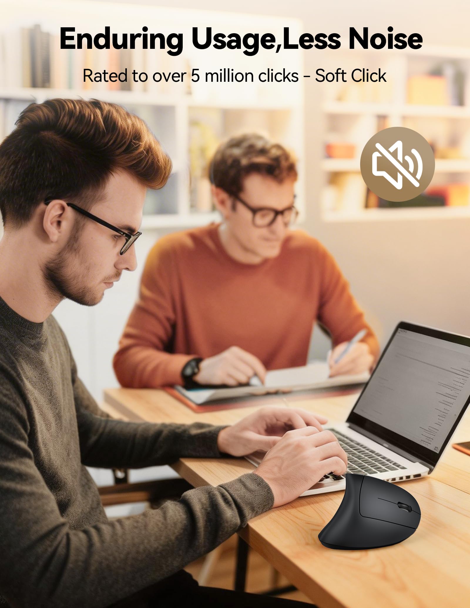 TECKNET Rechargeable Vertical Wireless Mouse Gallery Image