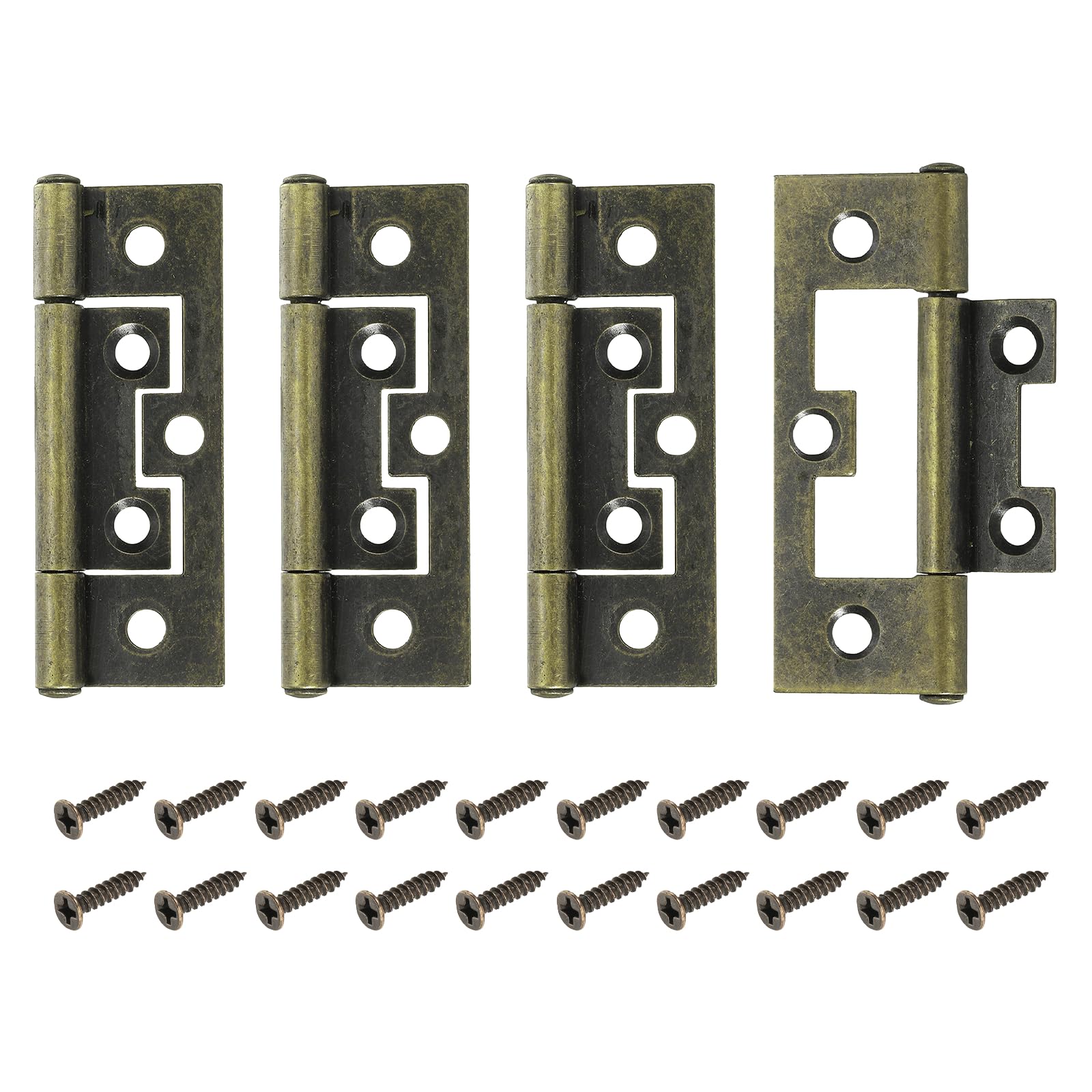 sourcing map 4Pcs 6.5 x 3.5cm Non Mortise Butterfly Hinge Bronze โ image 1