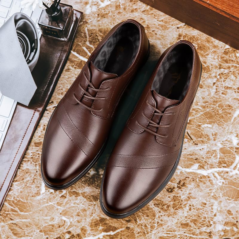 MWX Men's Dress Oxford Shoes Classic Wingtip Toe Formal Lace Up Shoes3