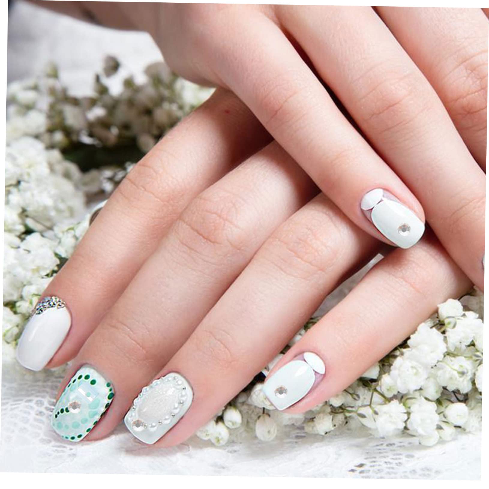Healvian 5 Set Di Strass Per Nail Art Decorazioni Abbaglianti Per Manicure E Artigianato 2 Scatole Da 5 Pezzi