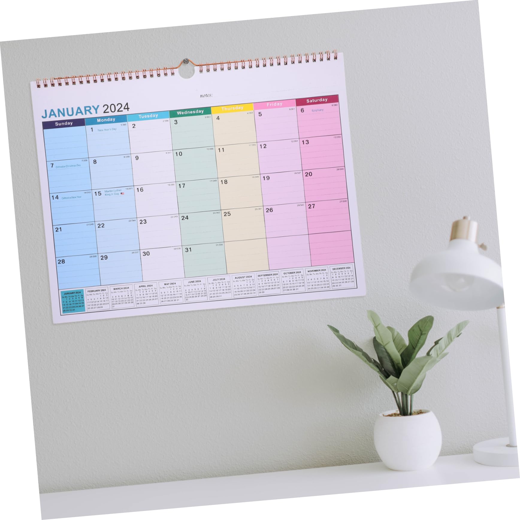SEWACC 3stücke Wandkalender Für Büro Monatskalender Im Minimalistischen Design Englischer Wandkalender Mit Notizbereich Praktisch Und Dekorativ Für Zuhause Und Arbeitsplatz