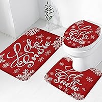 Vista 14 de Tapete de baño de 3 piezas de otoño con diseño de calabaza, color azul y verde, hojas de arce, cosecha, decoración de Acción de Gracias, juego