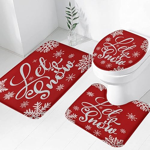 Miniatura 14 de Tapete de baño de 3 piezas de otoño con diseño de calabaza, color azul y verde, hojas de arce, cosecha, decoración de Acción de Gracias, juego