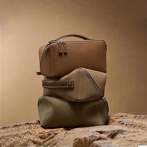 Miniatura 16 de EACHY - Bolsa de maquillaje de viaje, bolsa de cosméticos de gran capacidad para mujeres, portátil, impermeable, bolsa de aseo plana abierta