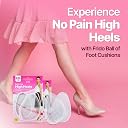 Frido High Heels Ball of Foot Cushions | Metatarsal Pads with Soft Gel Cushion | Pack of 2 Pairs (1 Wide & 1 Compact) | *high heel footwear not included* gallery image