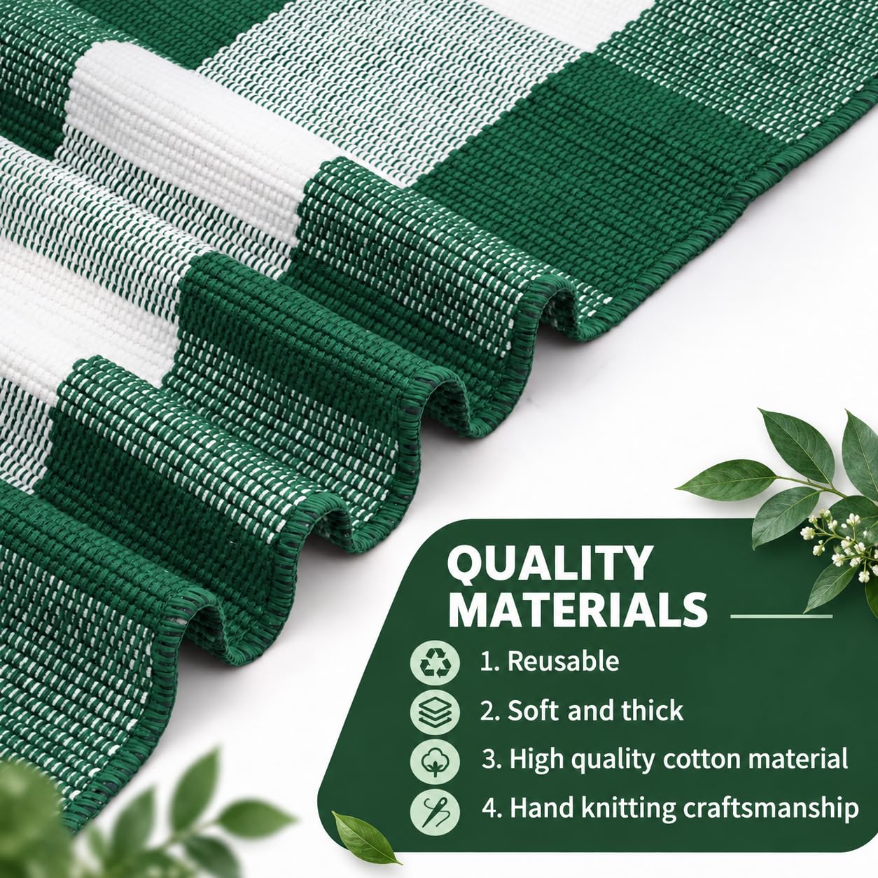 Christmas Plaid Rug - 27.5 x 43 Inches -5