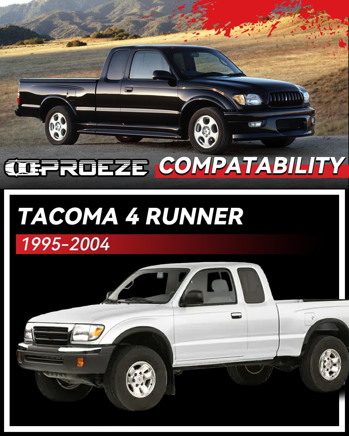 2" FRONT Leveling Lift Kit for 1995-2004 TACOMA 4 RUNNER,2 inch Forged Front Strut Spacers Leveling Kits