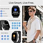 Smart Watch pour hommes femmes, Bluetooth Call Smartwatch avec AI La voix, 1.85" HD Fitness Watch, fréquence cardiaque/étapes/superviseur de sommeil, 100+ Modes sportifs, IP68 Montre imperméable pour Android iOS