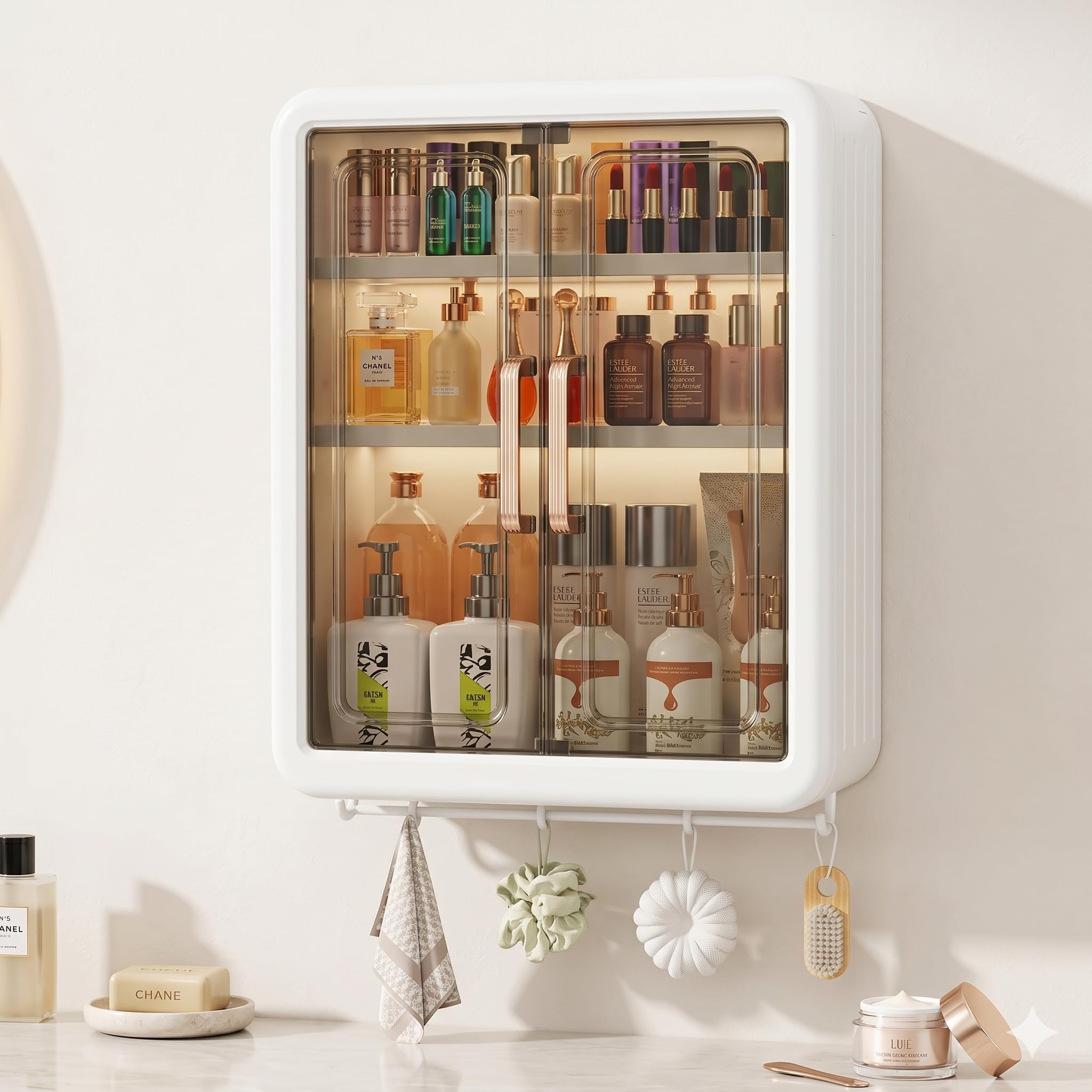 Wall Mounted Cabinet Storage Organizer Space Saving Hanging Cupboard Multipurpose Home Bathroom Kitchen Bedroom Living Room Utility Furniture-image-24